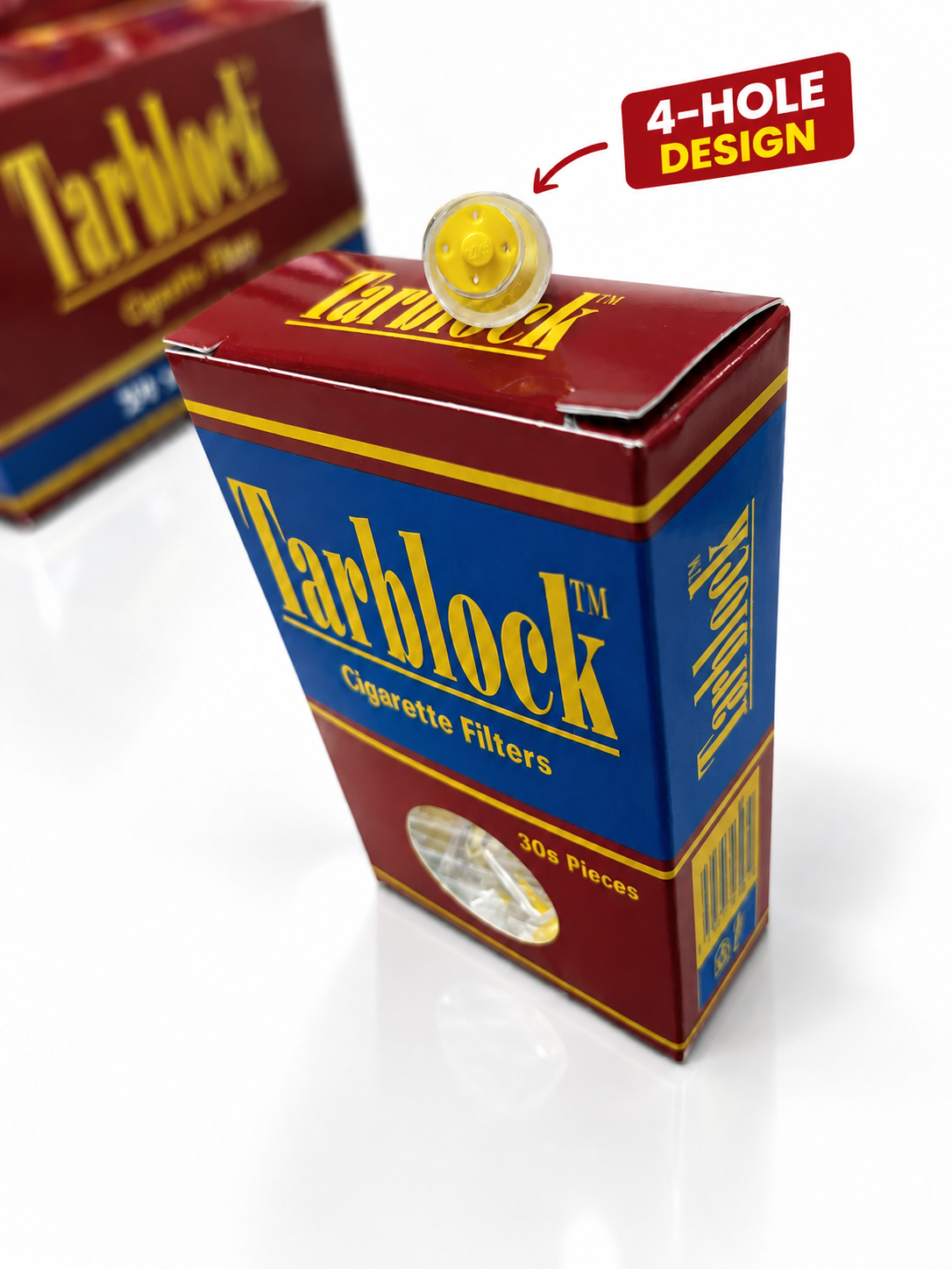 TARBLOCK Cigarette Filters 4-Hole Micro Filter Tips 1 Pack 30 Count