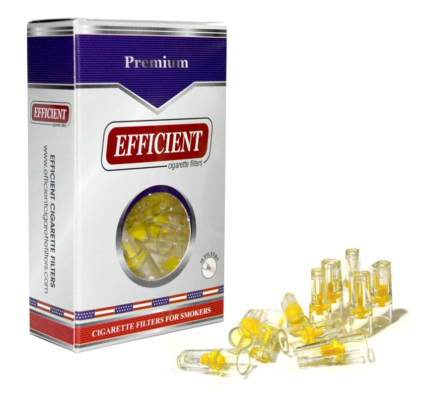 EFFICIENT Disposable Cigarette Filters 8-Hole 90 Count 3 Packs