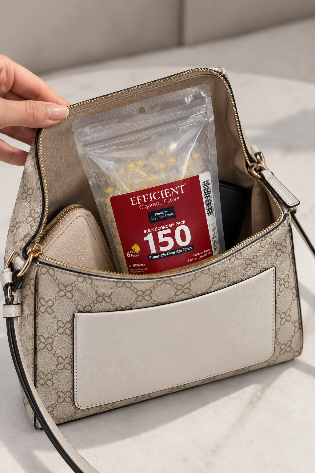 EFFICIENT Cigarette Filters 6-Hole 900 Count with FREE 150 Filters